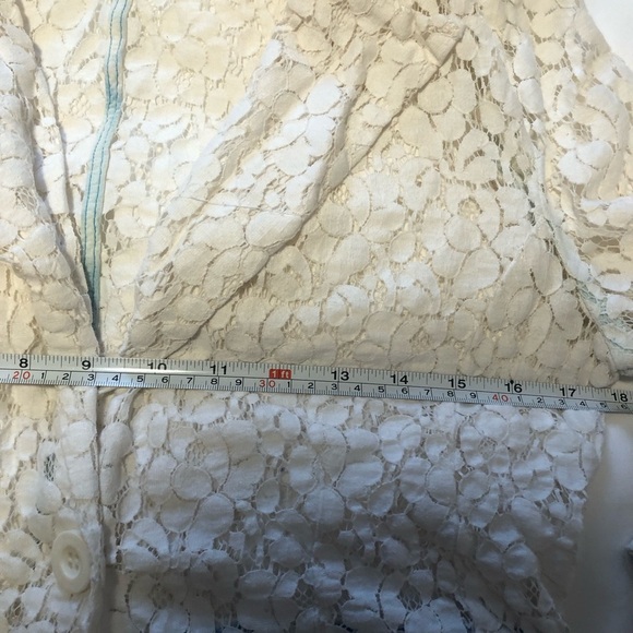 💜3/$30 Material Girl Junior Large White Lace Blazer Jacket - Picture 6 of 15